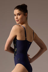 Bella Roses Lune Prussian Blue Leotard