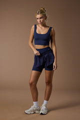 Ariel Prussian Blue Sauna Tulip Shorts