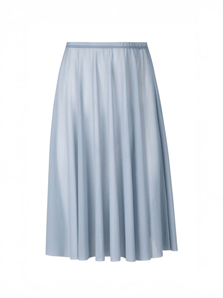 Long Mesh Skirt - Gray Blue