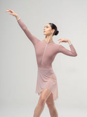 Long Sleeve Aura Leotard Dusty Rose