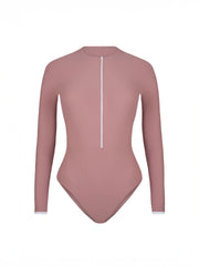 Long Sleeve Aura Leotard Dusty Rose