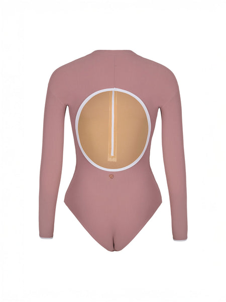 Long Sleeve Aura Leotard Dusty Rose