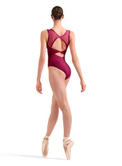 L40012 Boat Neck Mesh Back Leotard
