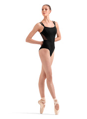 L70010 Mesh Back Double Strap Cami Leotard