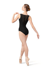 L8435 Twist Scoop Neck Tank Leotard