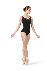 L8435 Twist Scoop Neck Tank Leotard