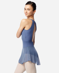 LUB868 Adalynn Skirted High Neck Leotard