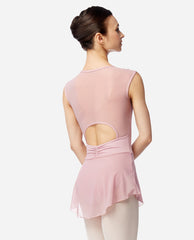LUB870 Julia Cap Sleeve Skirted Leotard