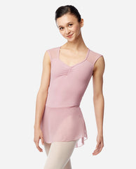 LUB870 Julia Cap Sleeve Skirted Leotard