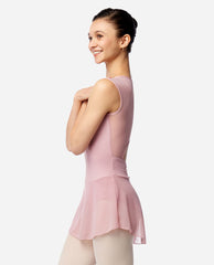 LUB870 Julia Cap Sleeve Skirted Leotard