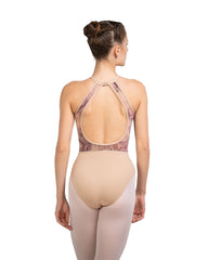 LUB965HZ Scarlett High Neck Halter Haze Charm Leotard