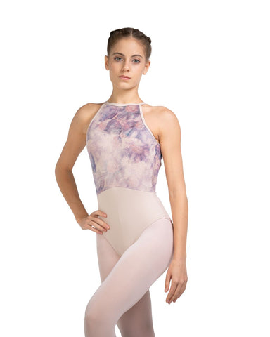 LUB965HZ Scarlett High Neck Halter Haze Charm Leotard