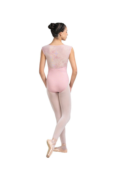 LUB971SG Kira Cap Sleeve Secret Garden Leotard