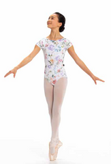 1144FA Girls Lulu Leotard with Flora Print (High Cut)
