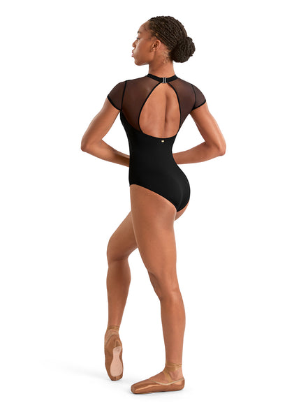 M20011LM Mock Neck Cap Sleeve Leotard