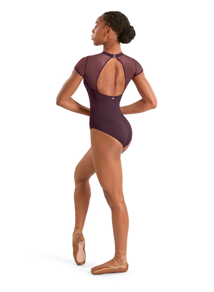M20011LM Mock Neck Cap Sleeve Leotard