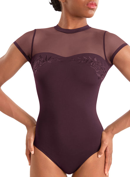 M20011LM Mock Neck Cap Sleeve Leotard