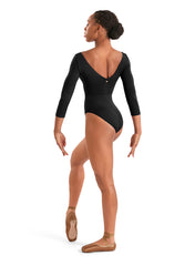 M60003LM V Neck 3/4 Sleeve Leotard