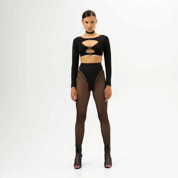 Mesh Leggings Black Candy