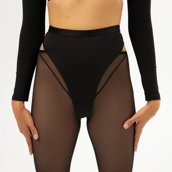 Mesh Leggings Black Candy