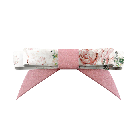 Patterned Bow Belle Rose