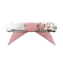 Patterned Bow Belle Rose