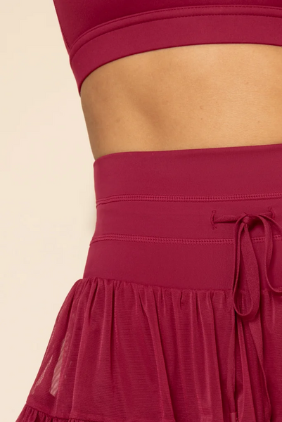 Pirouette Skort - Ruby