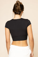 Baby Crop Tee - Black