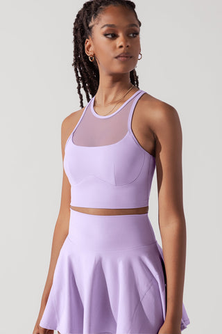 Celeste Mesh Crop Bralette - Digital Lavender