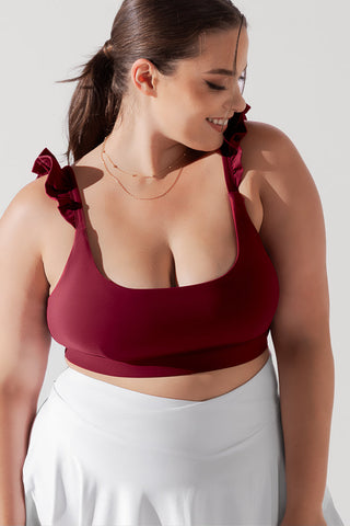 Romance Ruffle Bra - Crimson