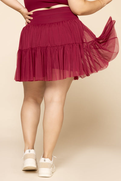 Pirouette Skort - Ruby