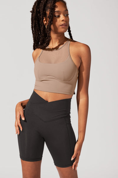 Celeste Mesh Crop Bralette - Leafless Tree