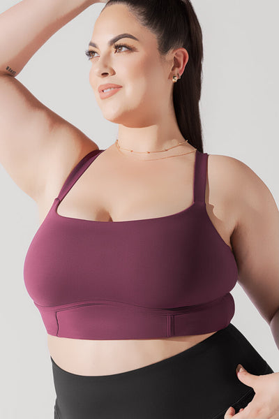 Daphne Corset Crop Top - Plum