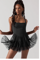 Corset Pirouette Dress - Black