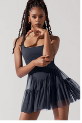 Corset Pirouette Dress - Smoky Navy