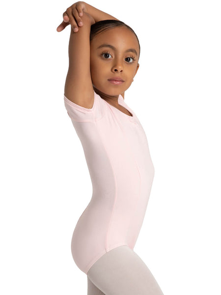 SE1014C Dual Pinch Cap Sleeve Leotard With Princess Seams