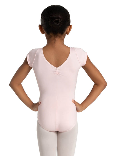 SE1014C Dual Pinch Cap Sleeve Leotard With Princess Seams