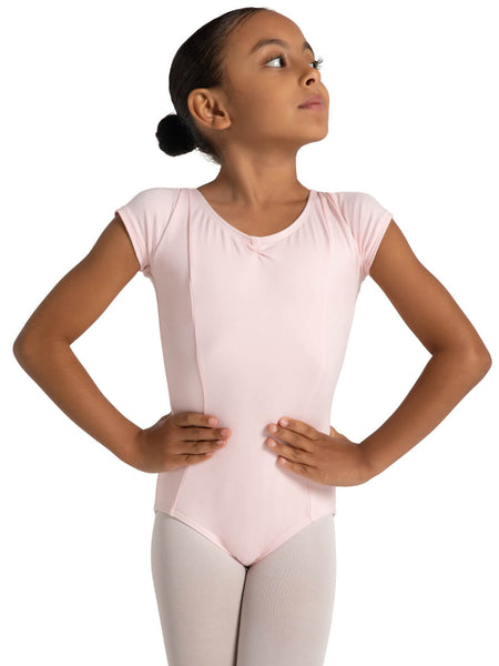 SE1014C Dual Pinch Cap Sleeve Leotard With Princess Seams