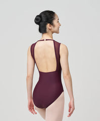 SL4487 Mesh High Neck Leotard