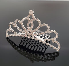 TR0310 Romantic Heart Rhinestone Tiara