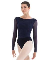 DA5003MPN Tara Long Sleeve Leotard