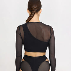 Top with Long Sleeves Black