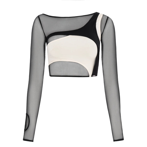 Hedonist Top with Long Sleeves Black/Cream