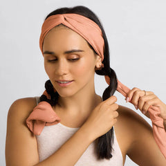 Set & Flow Heatless Curling Headband - Terracotta
