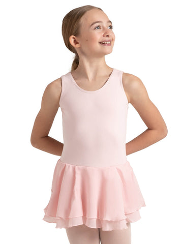 CC877C Double Layered Skirt Tank Dress