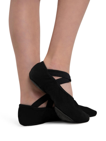2037C Hanami (BLK) Split Sole Canvas Ballet Slipper