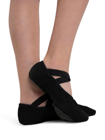 2037C Hanami (BLK) Split Sole Canvas Ballet Slipper
