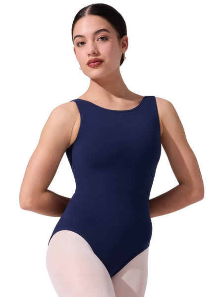 CC201 High Neck Tank Leotard with Ballet Leg Line