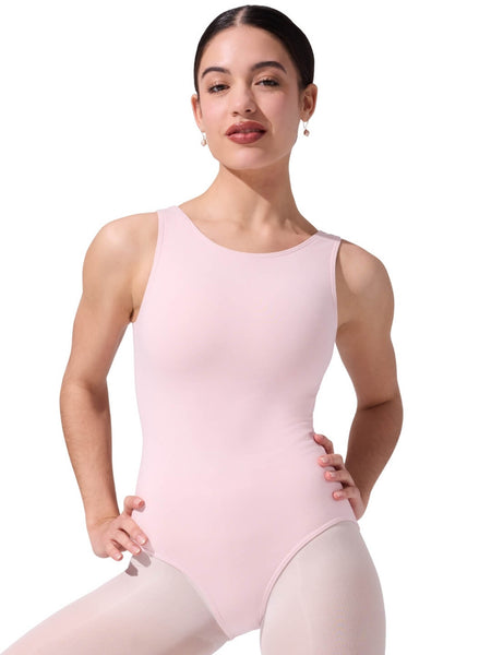 CC201 High Neck Tank Leotard with Ballet Leg Line