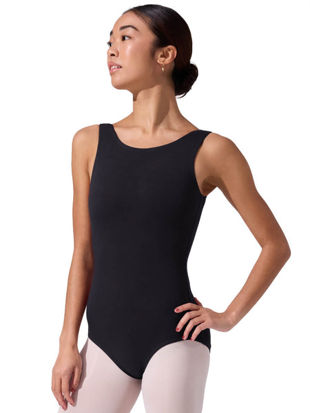 CC201 High Neck Tank Leotard with Ballet Leg Line